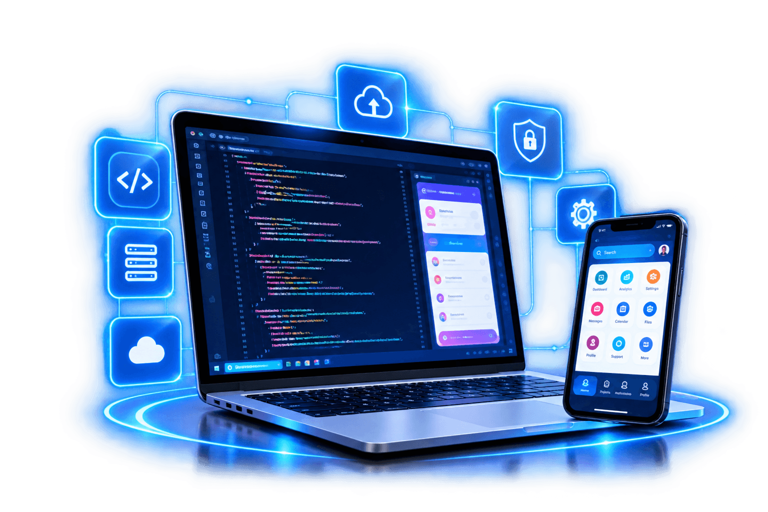 Custom Application Web Solution Background